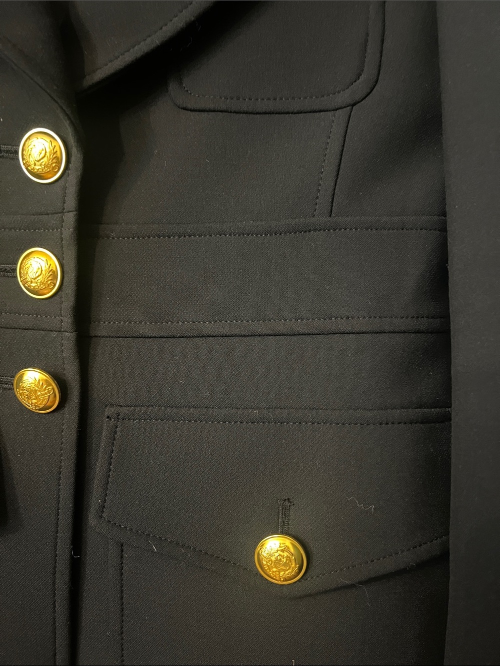 A.L.C. Black Blazer with Gold Buttons - Picture 4 of 5